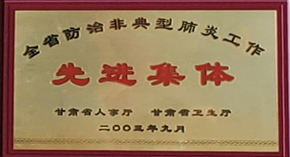 全省防治非典型肺炎工作先进集体